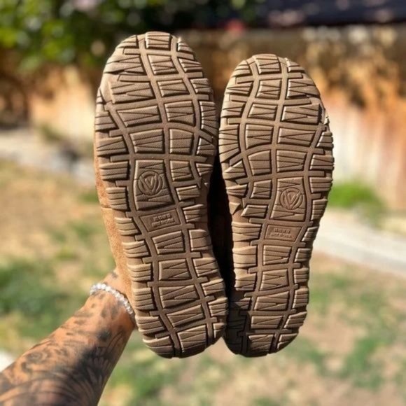 Mens Faux Fur Lined Slip On Moccasins - Picture 10 of 11